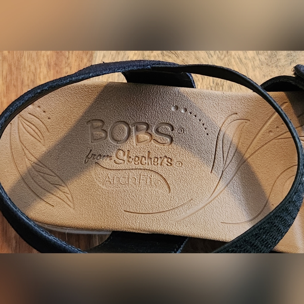 BOBS From Skechers Black Strappy Beach Kiss- Be Breezy Sandal - Picture 3 of 7